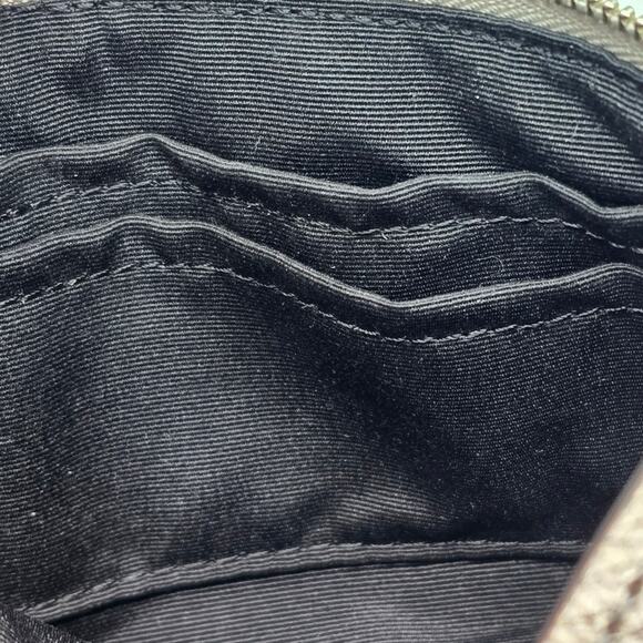 Coach Turnlock Bow Corner Zip Wristlet Gunmetal Silver Patent Leather - Picture 10 of 11